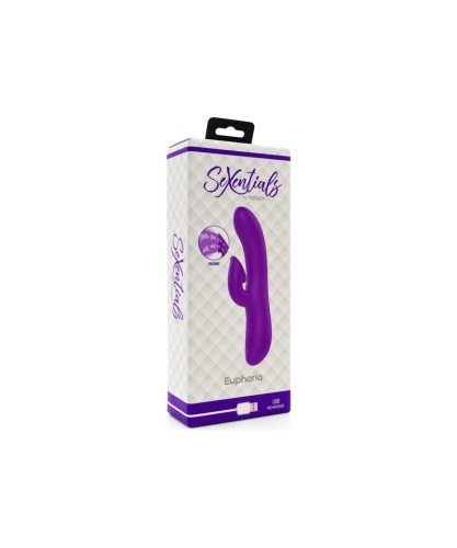 Toy Joy Euphoria Suction Vibe - аккумуляторный вибратор кролик, 22х3.5 см